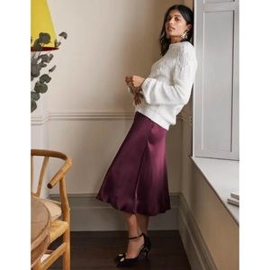 Halston Satin Port Skirt